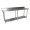 Bk Resources Work Table Stainless Steel With Undershelf, 5" Backsplash 84"Wx30"D VTTR5-8430 - alternate 1